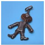 Sterling silver clown pendant 11.53g