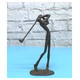 Bronze golfing statue, mid-century