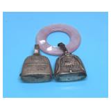 2 STERLING SILVER BABY RATTLES 3
