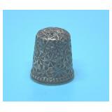 Sterling silver starburst thimble 6.25g
