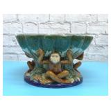 Majolica CERAMIC MONKEY FRUIT BOWL