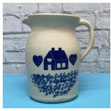 Stoneware pottery cream pitcher 9