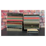 Assorted hardcover books in jackets