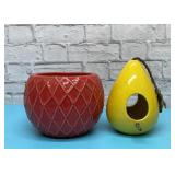 Colorful bird feeder, ceramic plant pot 8