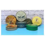 Assorted vintage tins