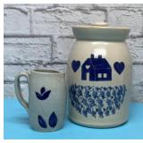 2. Stoneware pottery pieces.