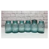 Blue Mason ball jars
