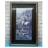 Fox hunt framed art 32 x 20