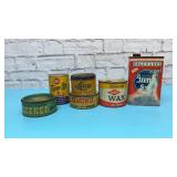 VTG assorted tins SIMONIZE, TUNE UP, MIONE