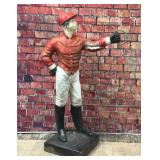 4 ft Antique Concrete lawn jockey