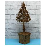 Gold twig & vine tree topiary 22