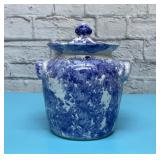 Shelton pottery spongeware crock 8