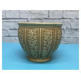 Weller pottery planter with oak leaves
