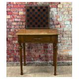 VTG ,1 drawer table with chess board