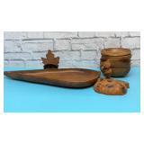 Assorted vintage woodenware