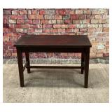 Mahogany piano bench 14x30x20