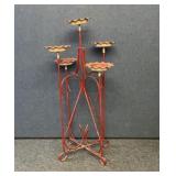 Old wrought iron plant stand