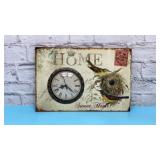 Home Sweet Home birds nest clock