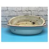 2 enamelware oval tubs