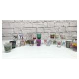 Assorted  souvenir shot glasses