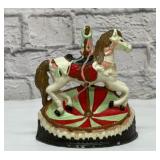 Cast iron carousel doorstop