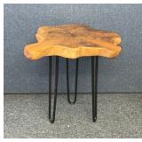 Live edge table, hairpin legs