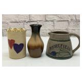 3 pieces of pottery, SEAGROVE, moorefield