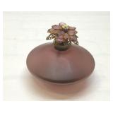 Antique perfume bottle, jewel encrusted stopper