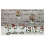 Franciscan desert Rose glasses, stemware