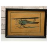 VTG airplane framed print, ski landing gear