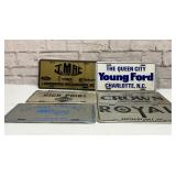 NC Car dealership advertising plates