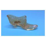 Fenton Daisy and button carnival glass shoe