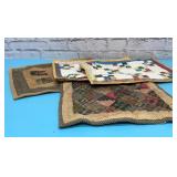 4 quilted placemats