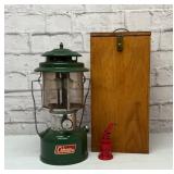 Coleman Lantern, wood box, fill spout