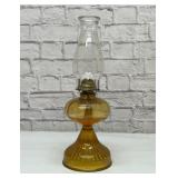 Antique Amber Oil Lamp 18