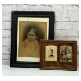 2 ANTIQUE FRAMES PORTRAITS