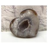 Natural Agate heart geode 4.5