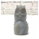 Agate owl crystal geode 4