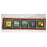Custom framed VTG fruit labels