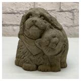 Concrete dog and cat yard art