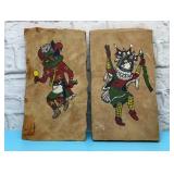 2 HOPI INDIAN WALL CLAY PLAQUES