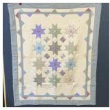 Block & Star Quilt Throw