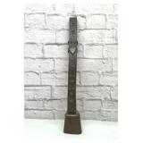 Antique cow bell w/leather decorated collar