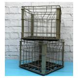 2 VTG Coble Dairy milk crates