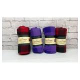 4 PLAID FLEECE THROWS