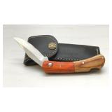 Custom made pocket knife with sheath