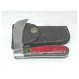 Custom made pocket knife with sheath