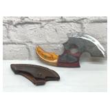 Custom made chef knife with sheath 20