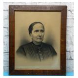 Antique framed portrait of a woman 23 x 19