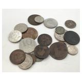 Assorted lot of foreign coins
